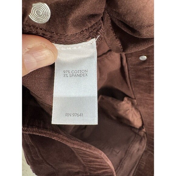 J. Jill Corduroy Pants Womens Large Dark Brown Straight Leg Pull On Stretch VGUC - Picture 4 of 10